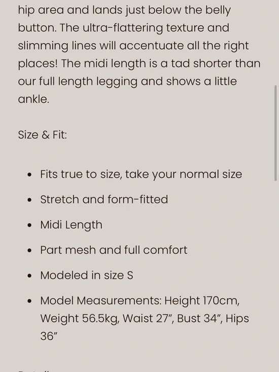 Onzie The Selenite Midi Leggings in Nude Beige - Picture 7 of 11